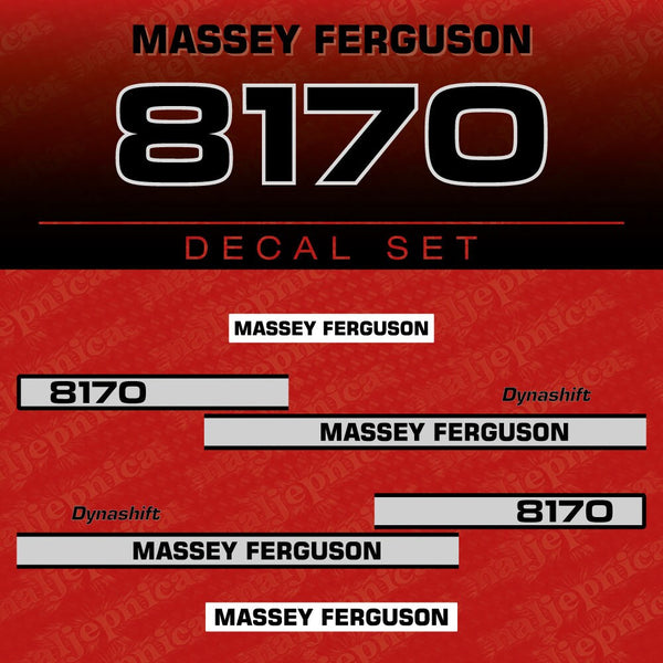 Massey Ferguson 8170 Aftermarket Replacement Tractor Decal (Sticker) Set