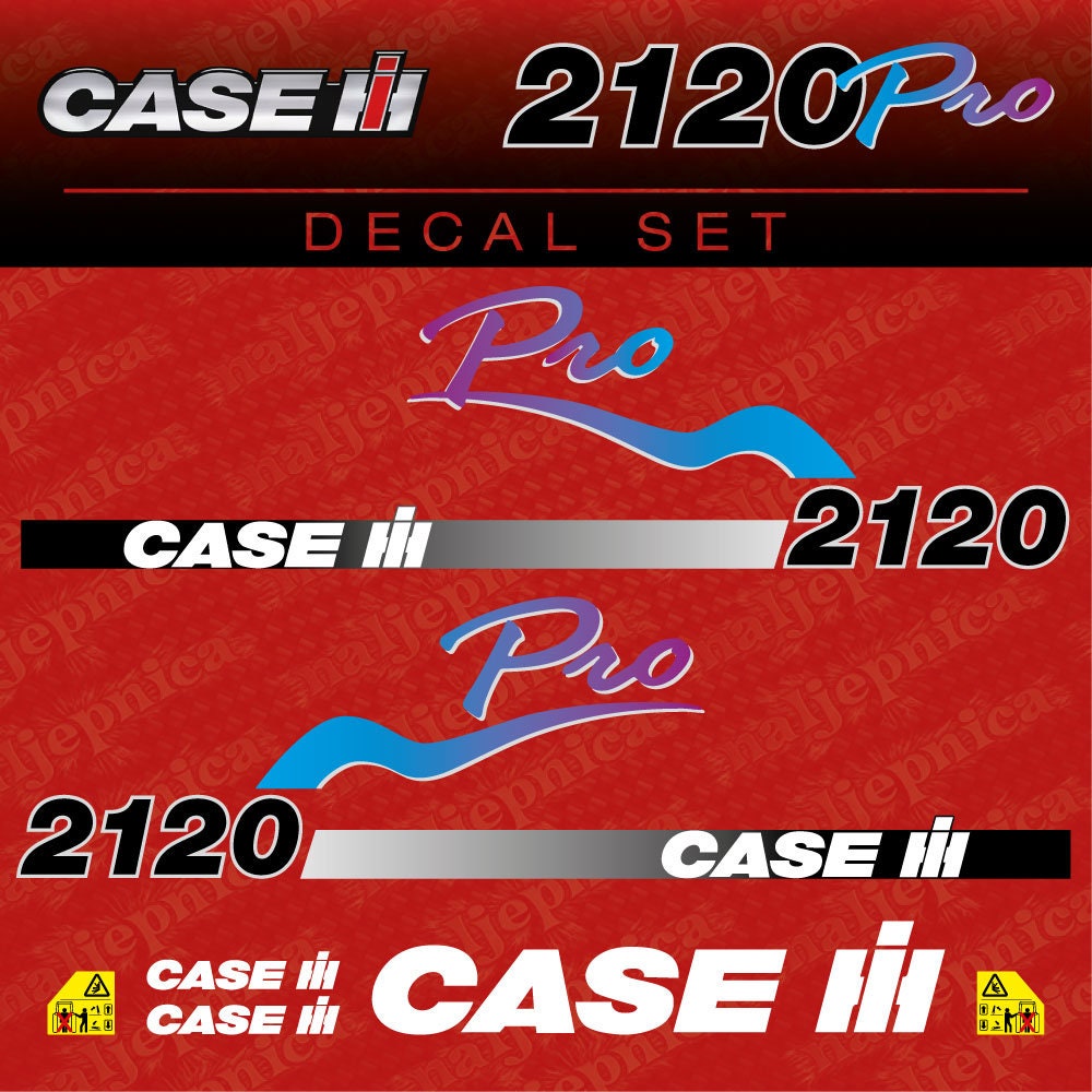 Case 2120 PRO Aftermarket Replacement Tractor Decal (Sticker) Set replacement decal set