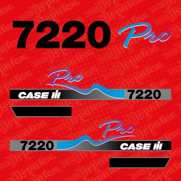 Case 7220 PRO Aftermarket Replacement Tractor Decal (Sticker) Set replacement decal set