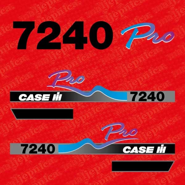 Case 7240 PRO Aftermarket Replacement Tractor Decal (Sticker) Set replacement decal set