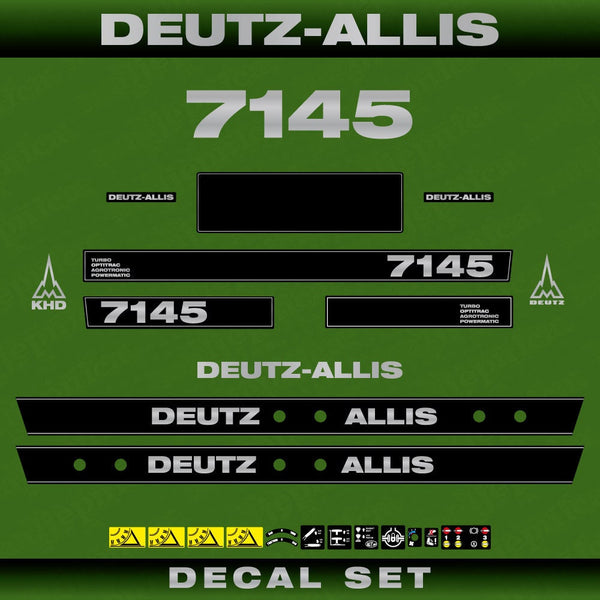 Deutz Allis 7145 Aftermarket Replacement Tractor Decal (Sticker) Set replacement decal set