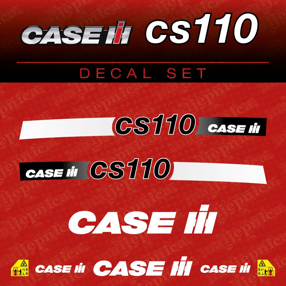 Case CS 110 Aftermarket Replacement Tractor Decal (Sticker) Set replacement decal set