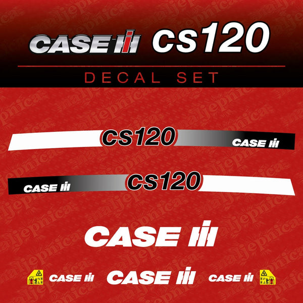Case CS 120 Aftermarket Replacement Tractor Decal (Sticker) Set replacement decal set
