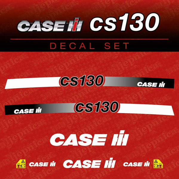 Case CS 130 Aftermarket Replacement Tractor Decal (Sticker) Set replacement decal set