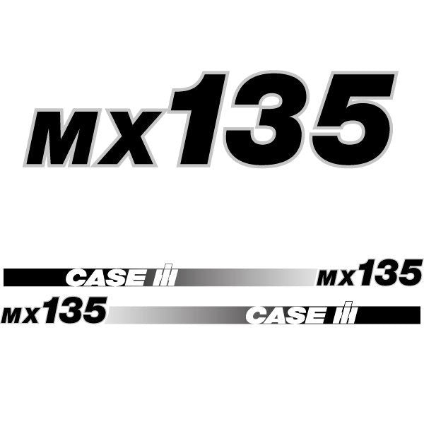 Case MX 135 (2000) Aftermarket Replacement Tractor Decal (Sticker) Set replacement decal set