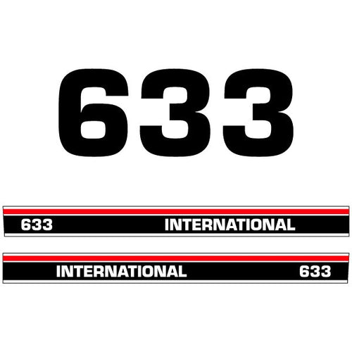 International 633 Aftermarket Replacement Tractor Decal (Sticker) Set