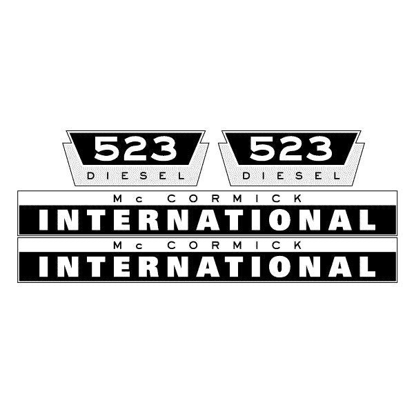 International 523 McCormick Aftermarket Replacement Tractor Decal (Sticker) Set replacement decal set