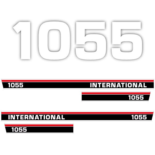 International 1055 Aftermarket Replacement Tractor Decal (Sticker) Set
