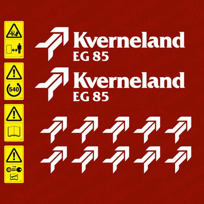 Kverneland EG-85 Aftermarket Replacement Tractor Decal (Sticker) Set