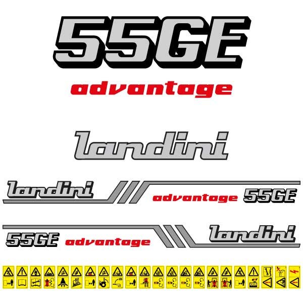 Landini Advantage 55GE Aftermarket Replacement Tractor Decal (Sticker) Set
