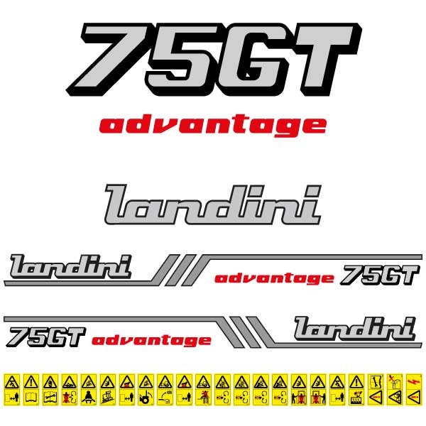 Landini Advantage 75GT Aftermarket Replacement Tractor Decal (Sticker) Set