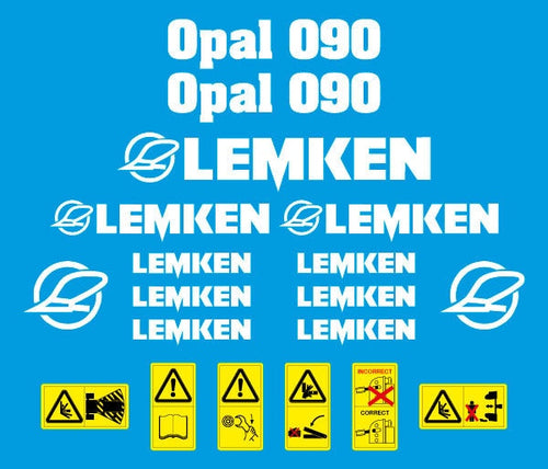 Lemken Opal 090 aftermarket plow pflug decal aufkleber adesivo sticker set
