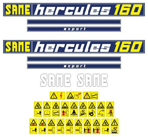 Same Hercules 160 Aftermarket Replacement Tractor Decals (sticker - aufkleber - adesivo) Set