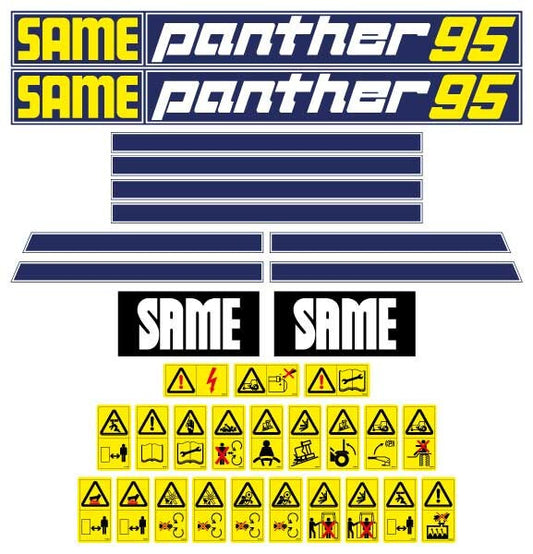 Same Panther 95 Aftermarket Replacement Tractor Decals (sticker - aufkleber - adesivo) Set