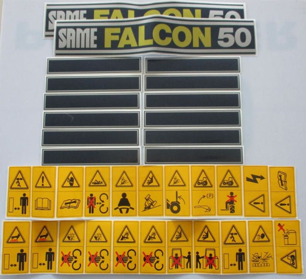 Same Falcon 50 Aftermarket Replacement Tractor Decals (sticker - aufkleber - adesivo) Set replacement decal set