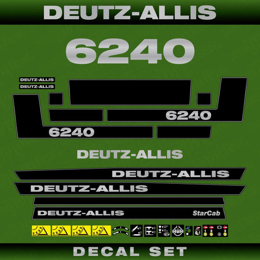 Deutz Allis 6240 Aftermarket Replacement Tractor Decal (Sticker) Set replacement decal set