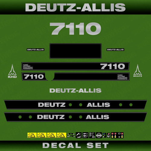 Deutz Allis 7110 Aftermarket Replacement Tractor Decal (Sticker) Set
