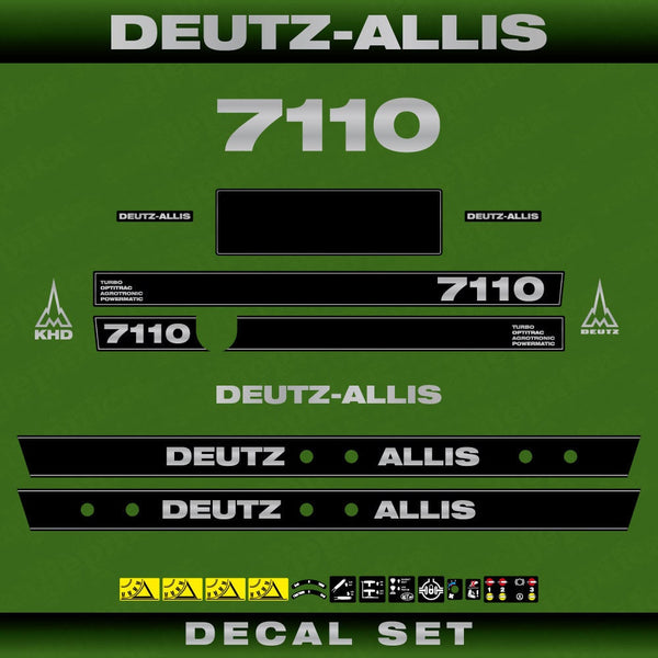 Deutz Allis 7110 Aftermarket Replacement Tractor Decal (Sticker) Set replacement decal set