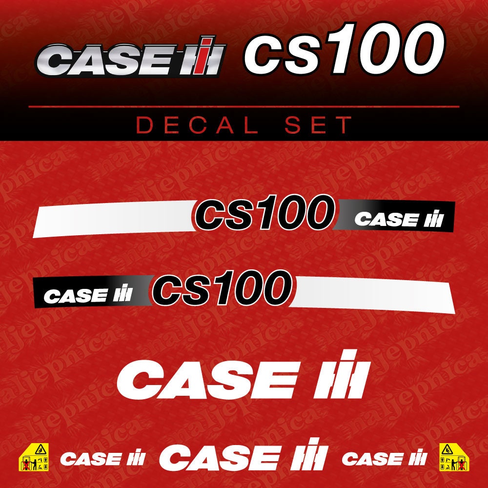 Case CS 100 Aftermarket Replacement Tractor Decal (Sticker) Set replacement decal set