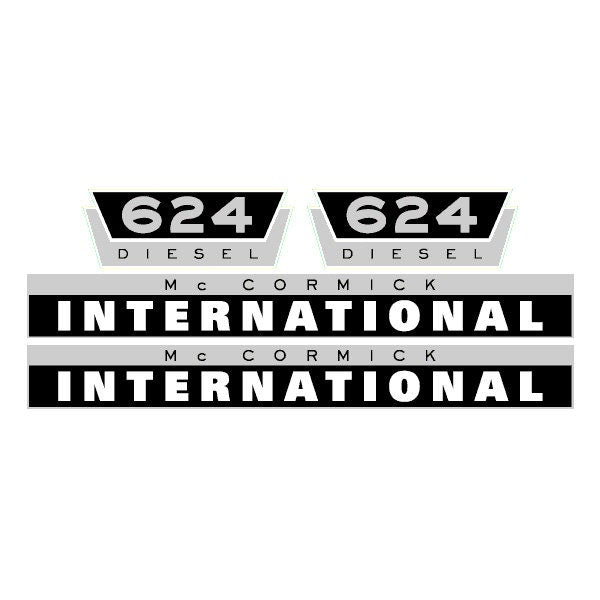 International 624 McCormick Aftermarket Replacement Tractor Decal (Sticker) Set replacement decal set