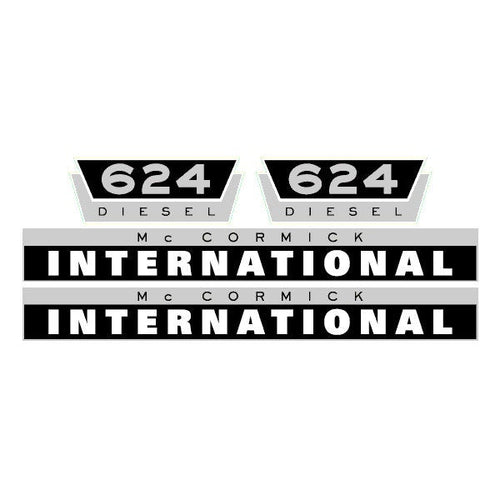 International 624 McCormick Aftermarket Replacement Tractor Decal (Sticker) Set replacement decal set