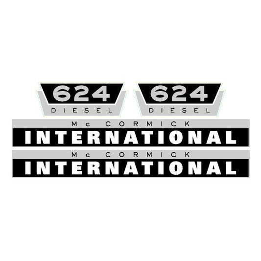 International 624 McCormick Aftermarket Replacement Tractor Decal (Sticker) Set replacement decal set