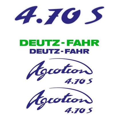 Deutz Fahr Agrotron (4.70 / 4.70S / 4.70TT) Aftermarket Replacement Tractor Decal (Sticker) Set