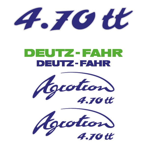 Deutz Fahr Agrotron (4.70 / 4.70S / 4.70TT) Aftermarket Replacement Tractor Decal (Sticker) Set