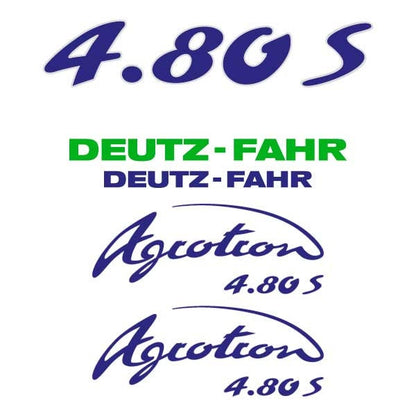 Deutz Fahr Agrotron (4.80 / 4.80S / 4.80TT) Aftermarket Replacement Tractor Decal (Sticker) Set