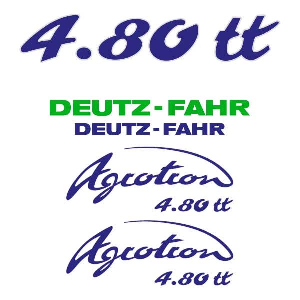 Deutz Fahr Agrotron (4.80 / 4.80S / 4.80TT) Aftermarket Replacement Tractor Decal (Sticker) Set