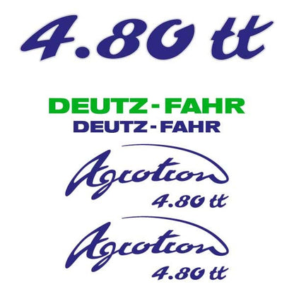 Deutz Fahr Agrotron (4.80 / 4.80S / 4.80TT) Aftermarket Replacement Tractor Decal (Sticker) Set