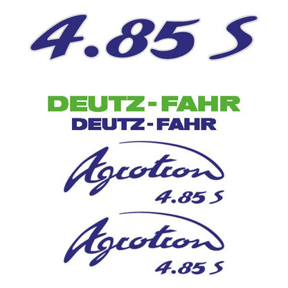 Deutz Fahr Agrotron (4.85 / 4.85S / 4.85TT) Aftermarket Replacement Tractor Decal (Sticker) Set