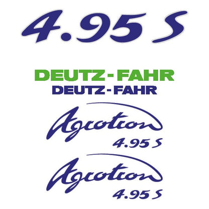 Deutz Fahr Agrotron (4.95S / 4.95TT) Aftermarket Replacement Tractor Decal (Sticker) Set - Type: 4.95S,4.95TT