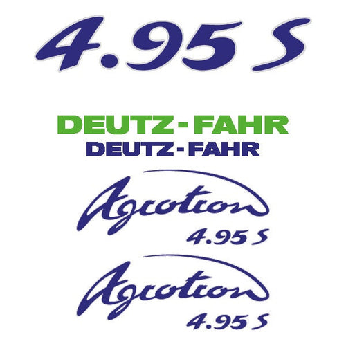 Deutz Fahr Agrotron (4.95S / 4.95TT) Aftermarket Replacement Tractor Decal (Sticker) Set - Type: 4.95S,4.95TT