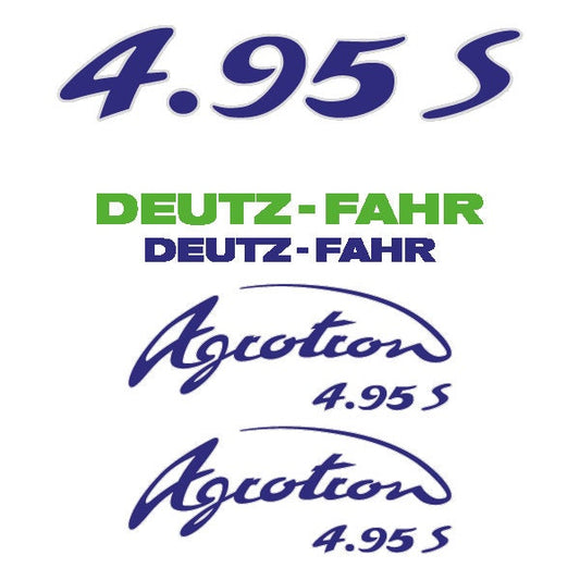 Deutz Fahr Agrotron (4.95S / 4.95TT) Aftermarket Replacement Tractor Decal (Sticker) Set - Type: 4.95S,4.95TT
