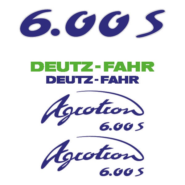Deutz Fahr Agrotron (6.00S / 6.00TT) Aftermarket Replacement Tractor Decal (Sticker) Set - Type: 6.00S,6.00TT
