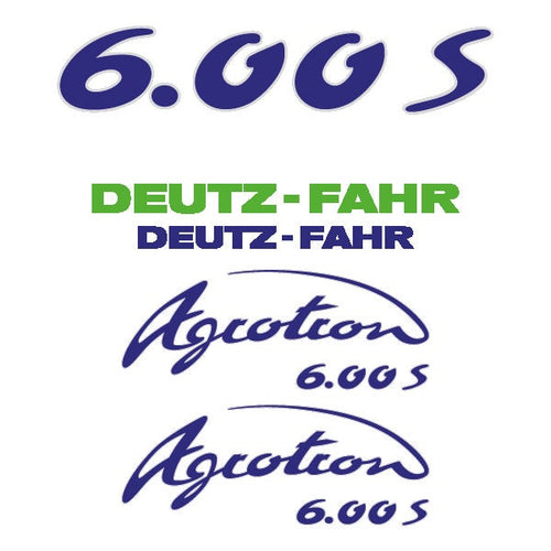 Deutz Fahr Agrotron (6.00S / 6.00TT) Aftermarket Replacement Tractor Decal (Sticker) Set - Type: 6.00S,6.00TT