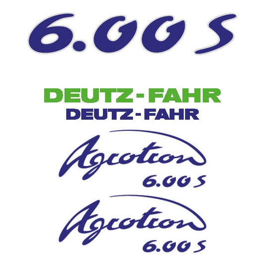 Deutz Fahr Agrotron (6.00S / 6.00TT) Aftermarket Replacement Tractor Decal (Sticker) Set - Type: 6.00S,6.00TT