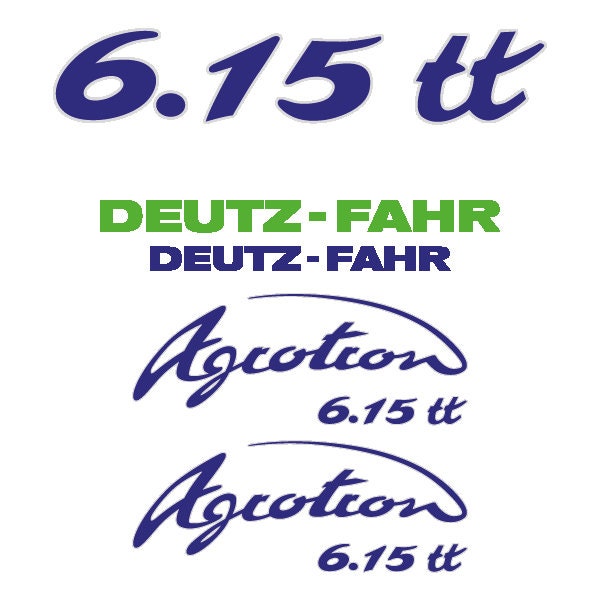 Deutz Fahr Agrotron (6.15S / 6.15TT) Aftermarket Replacement Tractor Decal (Sticker) Set