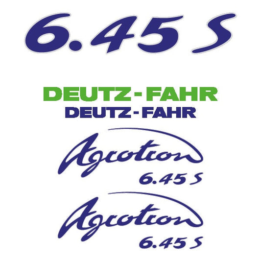 Deutz Fahr Agrotron (6.45S / 6.45TT) Aftermarket Replacement Tractor Decal (Sticker) Set - Type: 6.45S,6.45TT