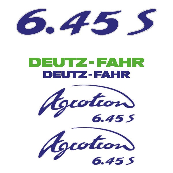 Deutz Fahr Agrotron (6.45S / 6.45TT) Aftermarket Replacement Tractor Decal (Sticker) Set replacement decal set