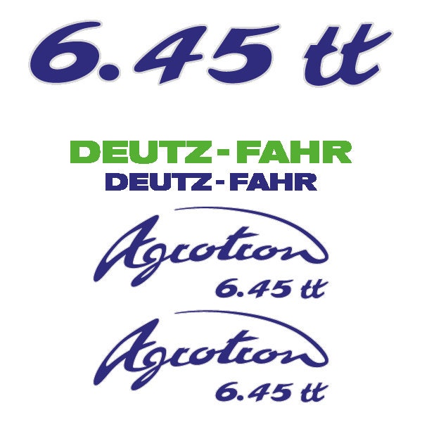Deutz Fahr Agrotron (6.45S / 6.45TT) Aftermarket Replacement Tractor Decal (Sticker) Set