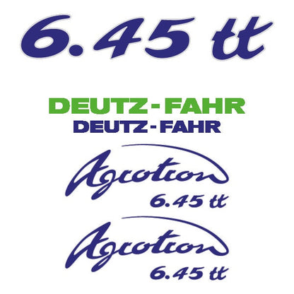 Deutz Fahr Agrotron (6.45S / 6.45TT) Aftermarket Replacement Tractor Decal (Sticker) Set