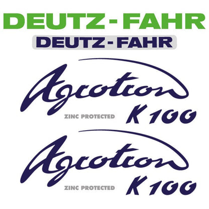 Deutz Fahr Agrotron (K90 / K100 / K110 / K120/ K430) Aftermarket Replacement Tractor Decal (Sticker) Set