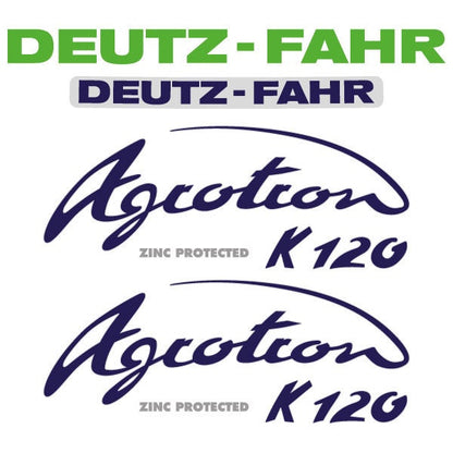 Deutz Fahr Agrotron (K90 / K100 / K110 / K120/ K430) Aftermarket Replacement Tractor Decal (Sticker) Set
