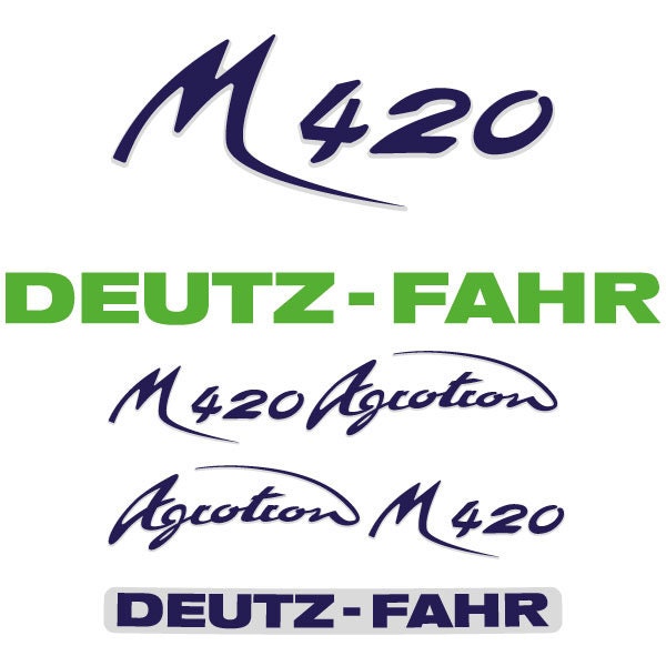 Deutz Fahr AgroTron M420 Aftermarket Replacement Tractor Decal (Sticker) Set