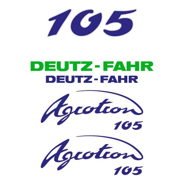 Deutz Fahr AgroTron 105 Aftermarket Replacement Tractor Decal (Sticker) Set