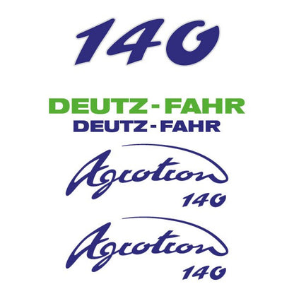 Deutz Fahr AgroTron 140 Aftermarket Replacement Tractor Decal (Sticker) Set