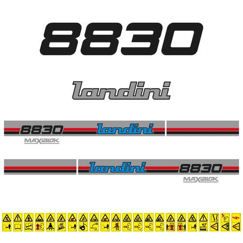 Landini 8830 (1987) Aftermarket Replacement Tractor Decal (Sticker) Set replacement decal set