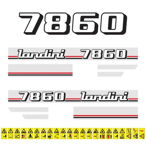 Landini 7860 Aftermarket Replacement Tractor Decal (Sticker) Set